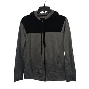 Adidas Climawarm Full Zip Hoodie, Grey/Black, size M, EUC!